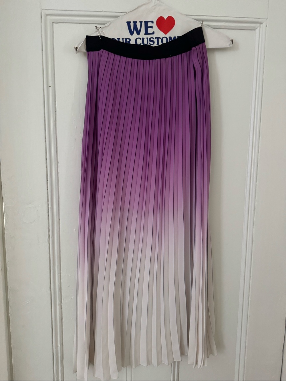 Maje Pleated Purple to White Maxi Skirt - Worn Once Like New